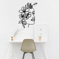 Decoratiune de perete, Farfalla, metal, 39 x 53 cm, negru