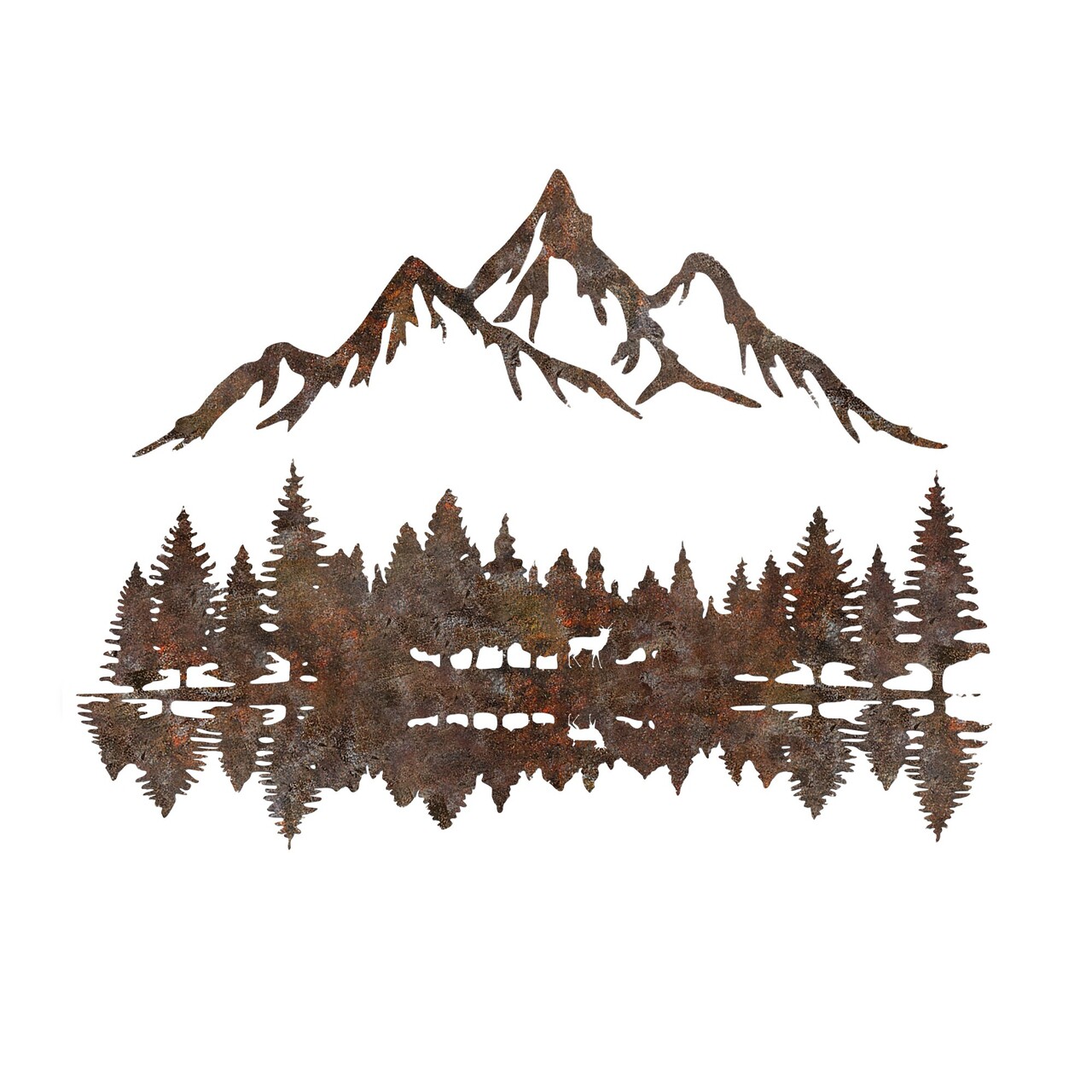 Decoratiune de perete, Rusty Landscape 2, Dimensiune: 51 x 70 cm, Maro antichizat - view 5