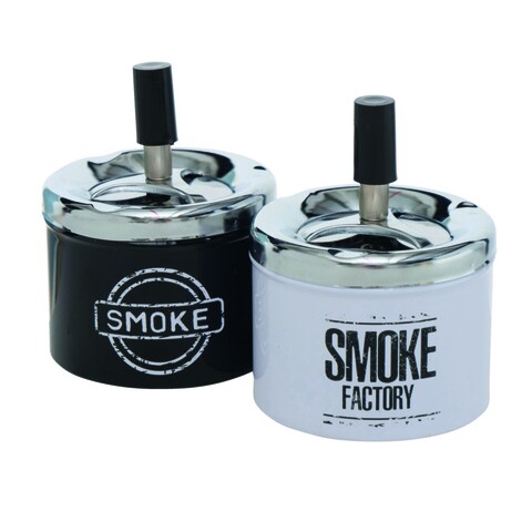 Scrumiera Smoke Factory V2, Boltze, 9x12 cm, inox, alb