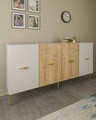 Consola, Olivia, Loop KB150, Stejar alb / safir