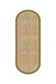 Covor, CLR-7027-OVAL-KAHVE-57, 60x250 cm, Poliester, Bej