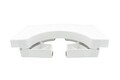 Scaunel pliabil pentru baie Maximex, Foldable, 41x22x17 cm, polipropilena, alb