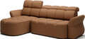 Coltar extensibil stanga 3 locuri ELTAP, Beneth, 301x185x115 cm, lemn/poliester, mustar