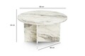 Masuta de cafea, Nordure, Harmoni, 80x45x80 cm, MDF , Marmura Freesia