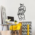 Decoratiune de perete, Cool Masculine Man, Dimensiune: 33 x 70 cm, Negru