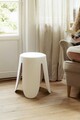 Scaunel pentru baie Comiso, Wenko, 44.5x46 cm, plastic/poliuretan, alb