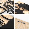 Decoratiune de perete, Sylva, Cadru: Lemn (Grosime: 2 cm), Natural/Negru