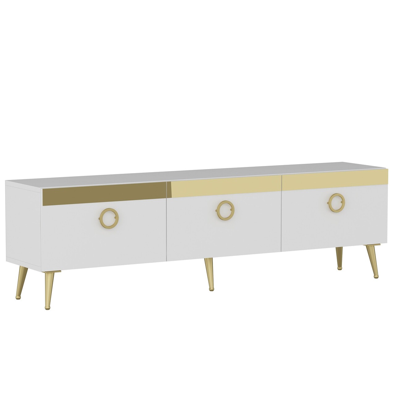 Comoda TV, Odessa, Safar, 150x30x45 cm, PAL, Alb - 2 | YEO
