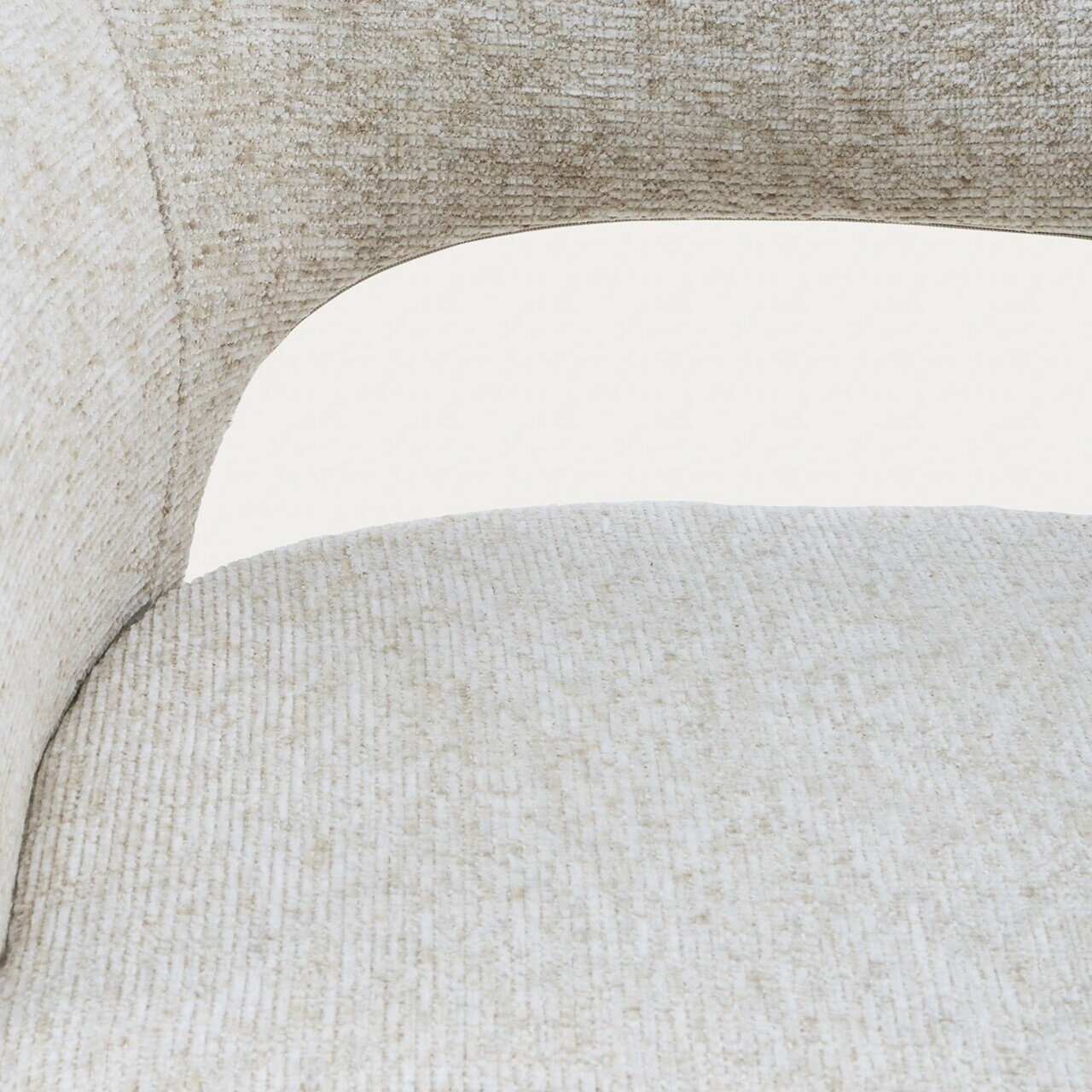 Scaun Conte, Homla, 55x62x85 cm, metal/poliester, bej - view 5