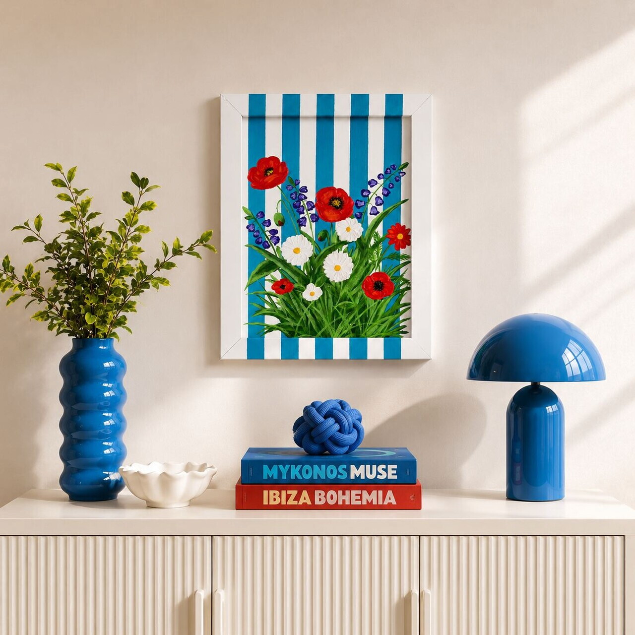Tablou decorativ, YBC11930, Canvas, Rama din lemn (grosime 3 cm), Multicolor — imaginea 2