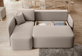 Coltar extensibil stanga 3 locuri ELTAP, Hadson, 206x150x89 cm, lemn/poliester, bej inchis