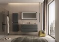 Dulap de baie cu chiuvetă, Hanah Home, Nest 121 v2, Antracit mat