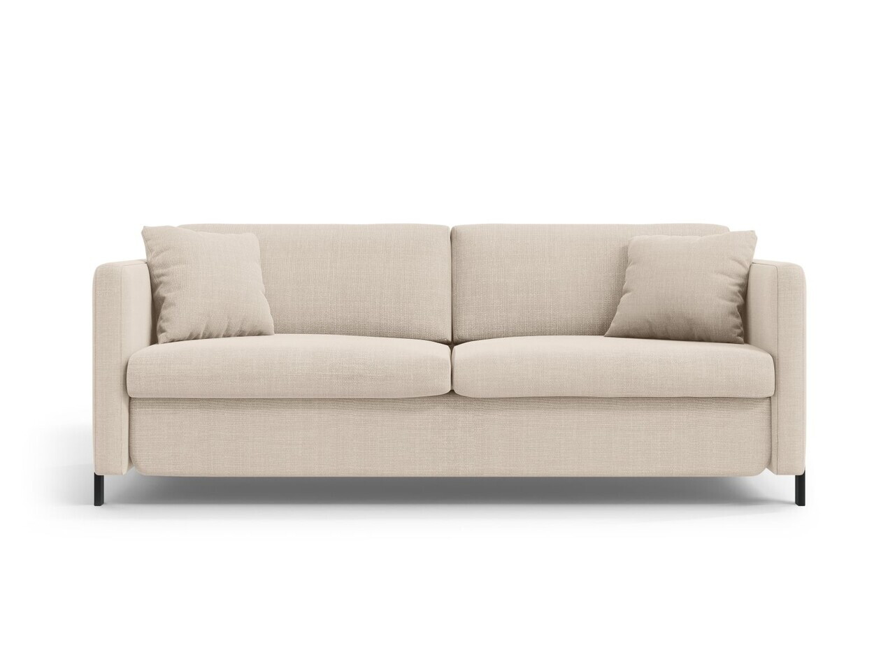 Canapea extensibila 2 locuri, Gloria, Micadoni Home, 186x102x88 cm, tesatura structurata, bej