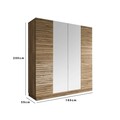 Dulap pentru haine, Cordelia, FRN-7019-1, Maro