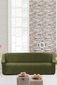 Husa elastica pentru canapea, 3 locuri, Viaden, Burumcuk Strech, 100% poliester, verde inchis