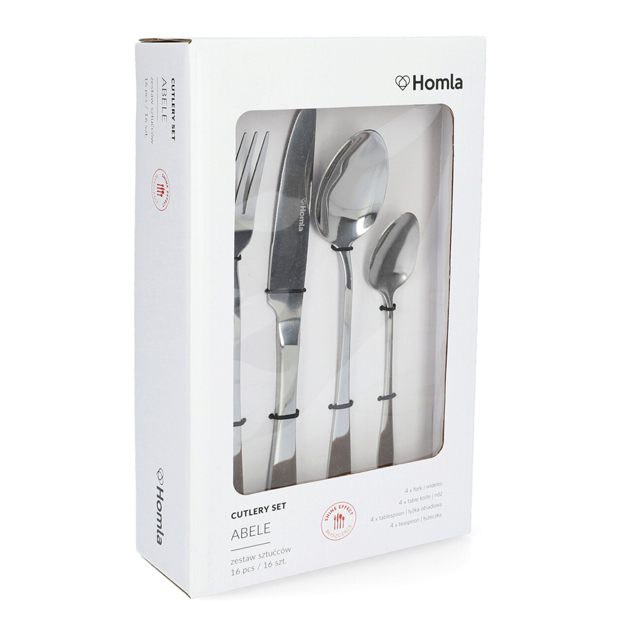 Set tacamuri 16 piese Abele, Homla, inox tip 430, argintiu — imaginea 6
