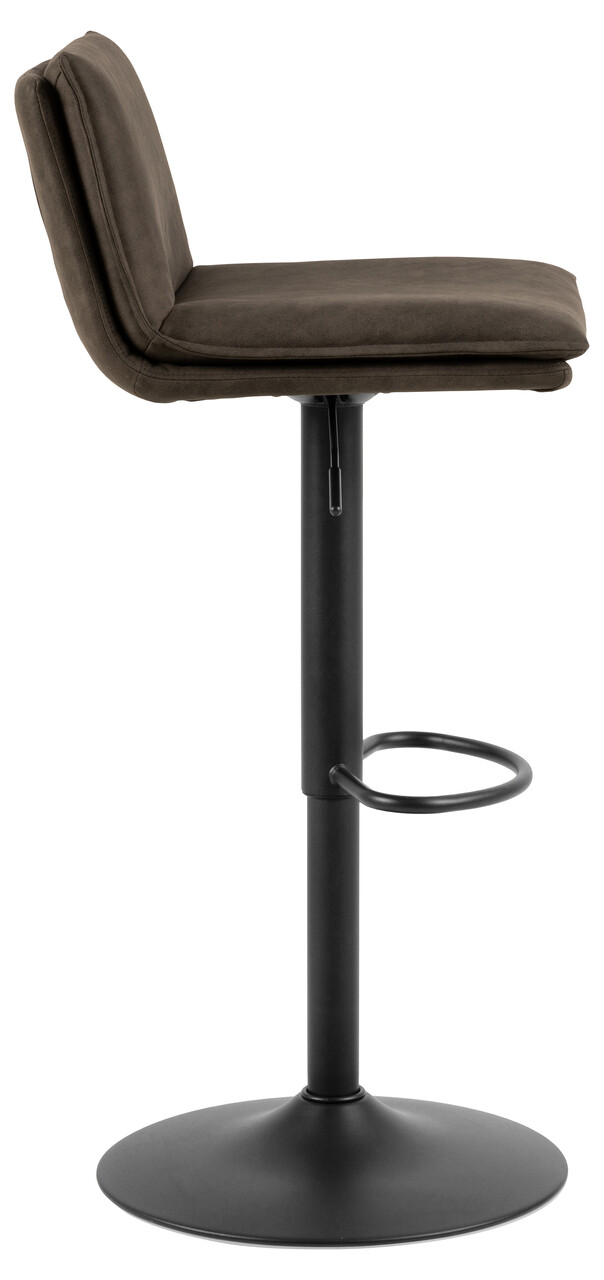 Scaun de bar Flynn, Actona, 44x53x107 cm, rotativ, poliester/otel, antracit - view 8