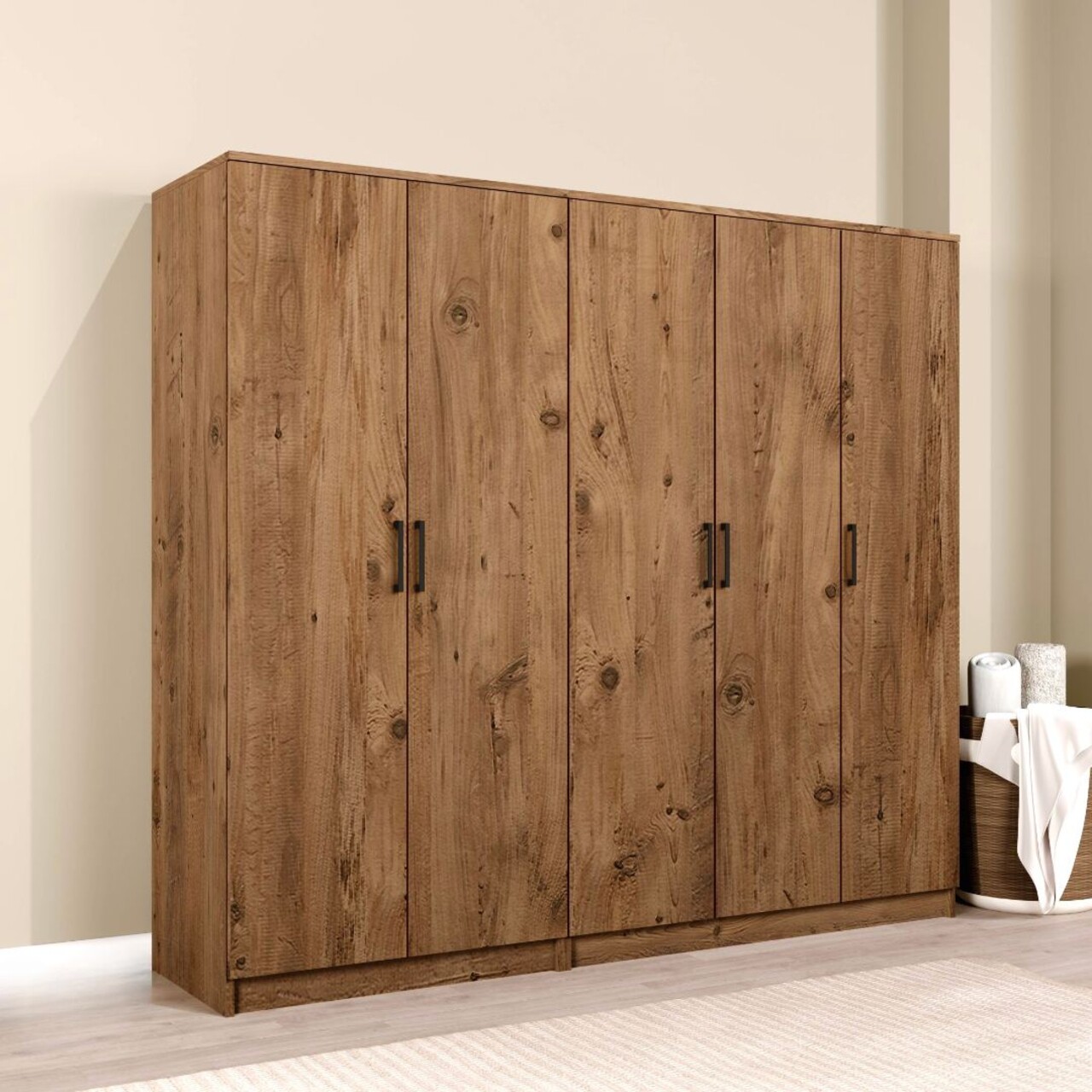 Dulap pentru haine, Miwood, Kardelen 1600-123, Maro - 1 | YEO