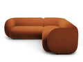 Coltar simetric 5 locuri, Kate, Micadoni, 252x252x76 cm, catifea, teracota