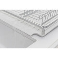 Scurgator vase cu suport tacamuri, Brabantia, SinkSide, 38.5x49x14 cm, aluminiu, gri deschis