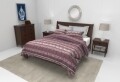 Lenjerie de pat dubla, Empereur Lilas  Bedora, 6 piese, 240x240 cm, 100% bumbac ranforce