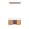 Cuier de perete, Mod Design, Stato, Stejar / Alb