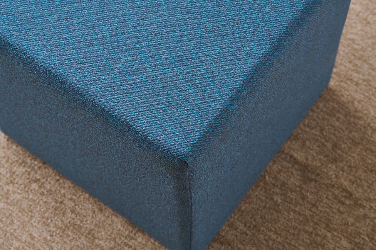 Taburet, Atelier del Sofa, 825BLC5109, Lemn, Albastru - view 3