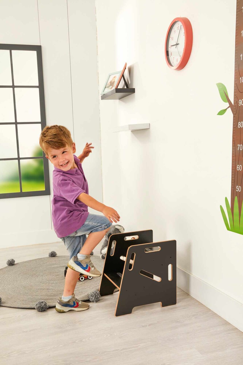 Scaun pentru copii, Hanah Home, Step Stool, 34x39x39 cm, Negru - view 6