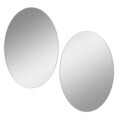 Oglinda decorativa, Mirrorland, Elliptical, Oglindă indestructibilă cu obturator, Argintiu