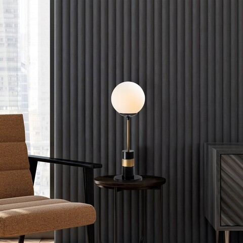 Lampa de masa, royal - 13037, fulgor, 20 x 64 cm, 1 x e14, 40w, negru