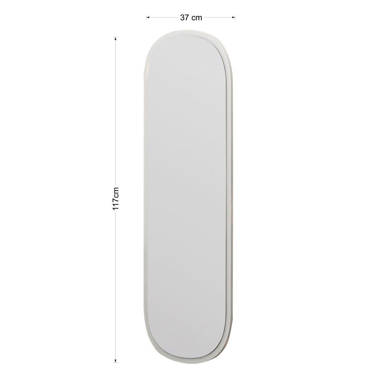 Oglinda decorativa, Siam, Magnum, 40x120x2.2 cm, MDF , Alb