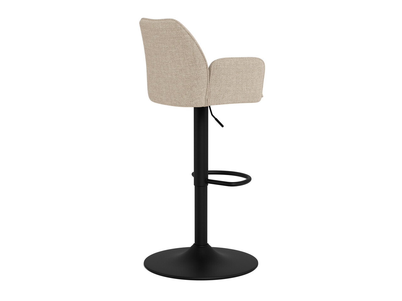 Scaun de bar Glenda, Actona, 52.5x52x114 cm, rotativ, tesatura structurata/otel, bej - view 5