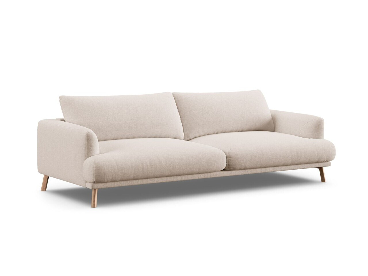 Canapea 4 locuri, Naomi, Micadoni Home, 230x95x75 cm, tesatura structurata, bej — imaginea 5
