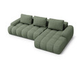 Coltar extensibil dreapta 3 locuri, Linz, Cosmopolitan Design, 275x142x84 cm, tesatura structurata, verde oliv inchis