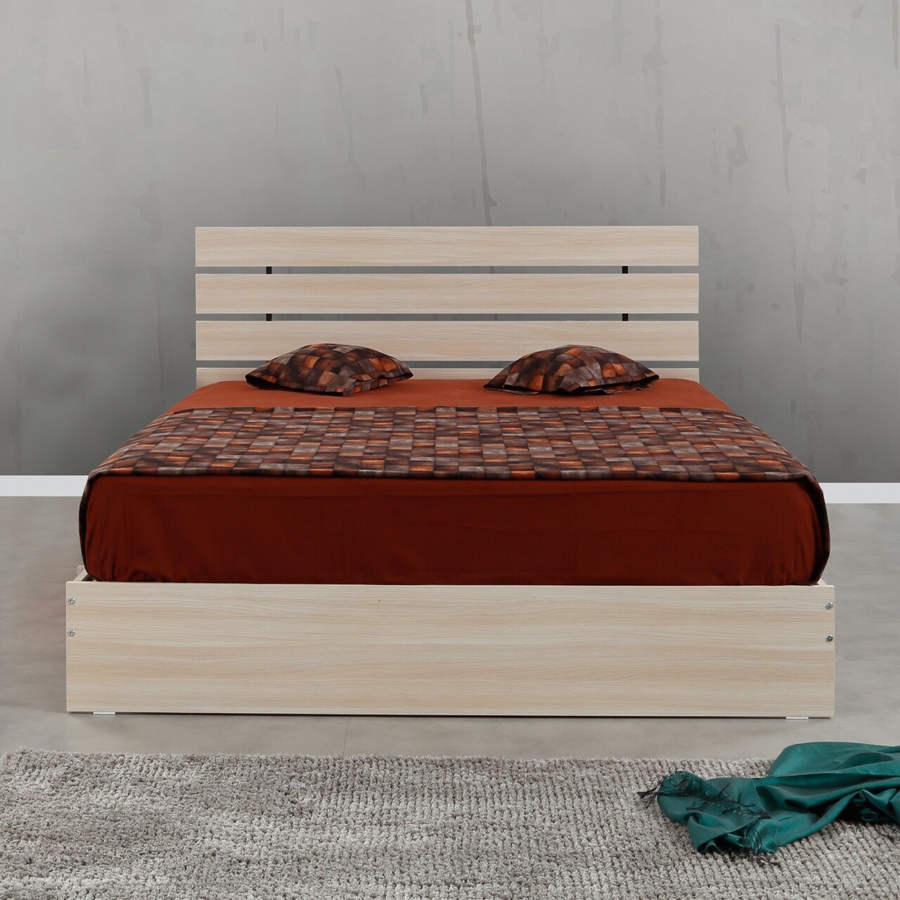 Pat dublu, Comforty, Fuga 150, 155x100x205 cm, PAL, Stejar - 2 | YEO