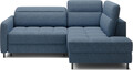 Coltar extensibil dreapta 3 locuri ELTAP, RT-40RAQ, Barea, 208x160x100 cm, lemn/poliester, albastru