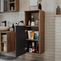 Dulap de baie, Hanah Home, 2467, 35x90x30 cm, MDF, Pin Atlantic / Antracit