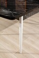 Masa extensibila, Beckley, Bendir, 132x79x76 cm, PAL, Alb/Negru