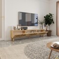 Comoda TV, Odessa, Elena, 180x42.6x31.4 cm, Stejar Safir / Ratan