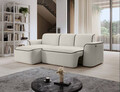 Coltar stanga 4 locuri ELTAP, Ume, 287x190x88 cm, lemn/poliester, bej/negru