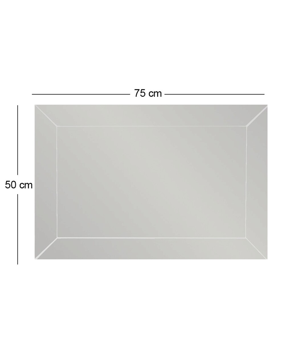 Oglinda Decorativa, Siam, Relsa, 50x75x2.2 Cm, MDF , Alb