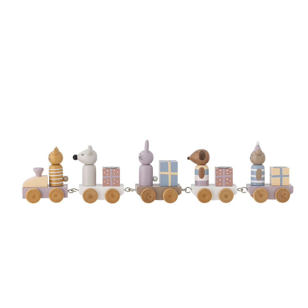 Jucarie aniversara, Bloomingville, Junaid Birthday v1, 38x5x11 cm, FSC 100%, MDF/lemn de fag, multicolor - imagine 3