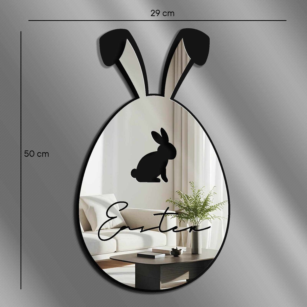 Oglinda decorativa, EAS002SILVER, Partea de jos: 100% EVA (Grosime: 10 mm), Argintiu - view 4