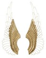 Set 2 decoratiuni de perete, Pair of Wings, Mauro Ferretti, 37 x 105.5 cm, fier, auriu