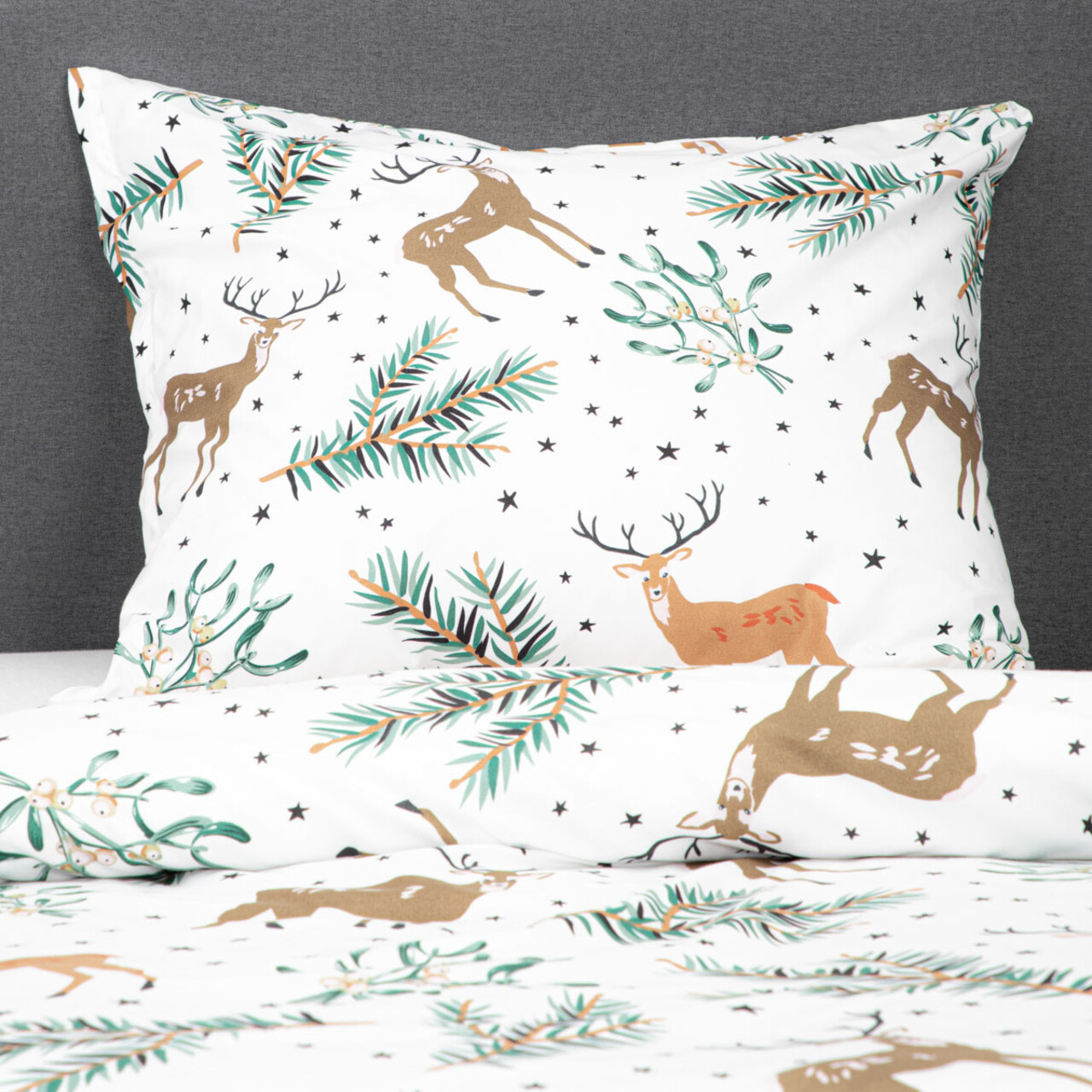 Lenjerie de pat dubla Landskab, Homla, 3 piese, 160x200 cm, microfibra din poliester, multicolor