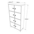 Dulap multifunctional, Locelso, MN06, 96x179.4x40 cm, Nuc / Antracit
