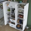 Dulap multifunctional, Rani, JE131, 150x198.6x40 cm, PAL, Alb