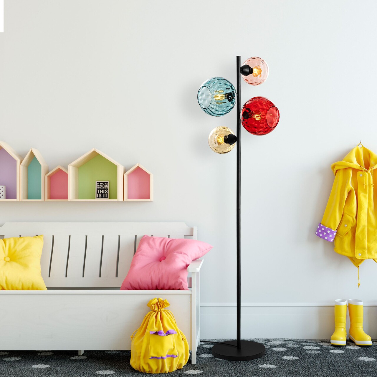 Lampadar, L'essentiel Maison, 521SHN3657, Multicolor / Negru - view 2