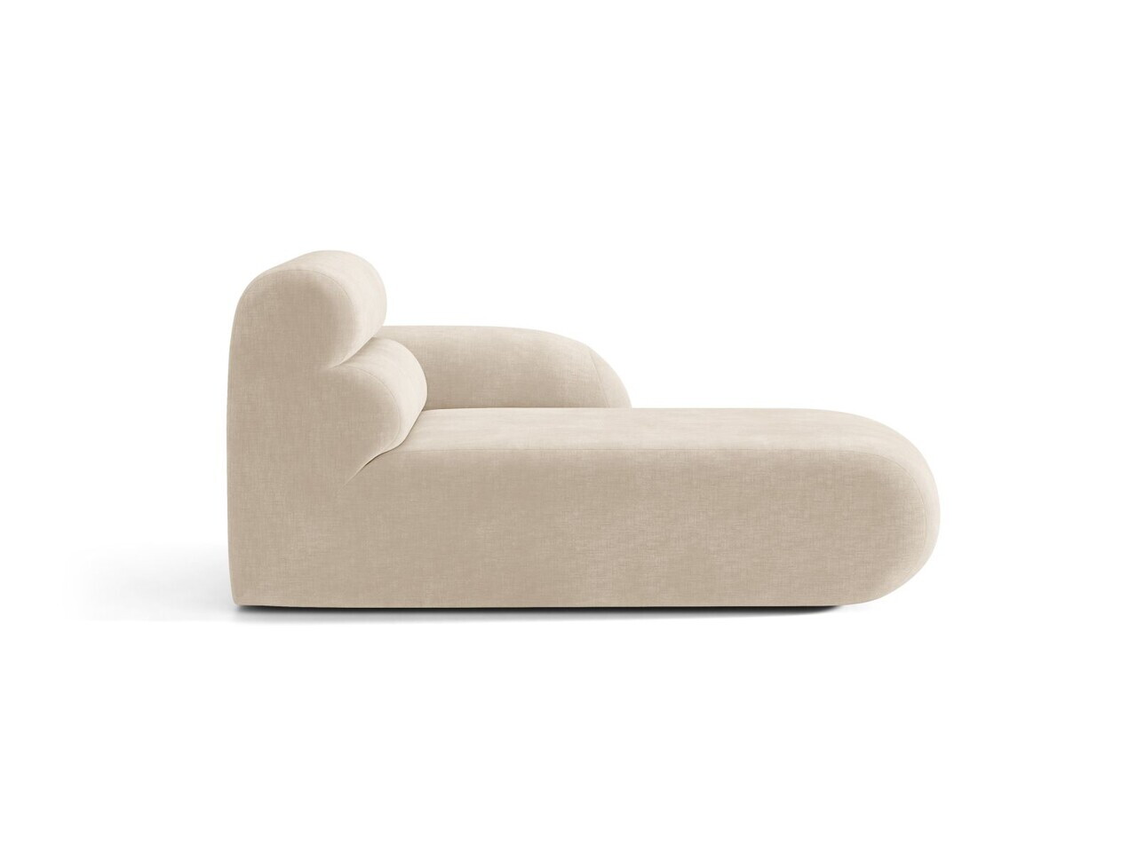 Sezlong living dreapta, Neo, Micadoni Home, 110x165x83 cm, tesatura Chenille, bej deschis — imaginea 3