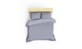 Lenjerie de pat dubla Super King (FR), 3 piese, Elegant - Grey, Cotton Box, Bumbac Satinat
